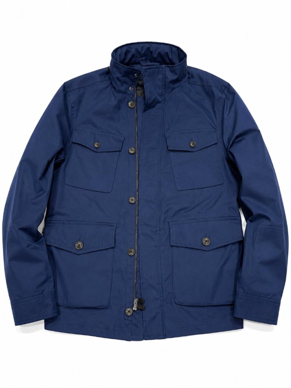 Banana Republic Mens Utility Field Jacket Navy Large Military Safari Coat M-65